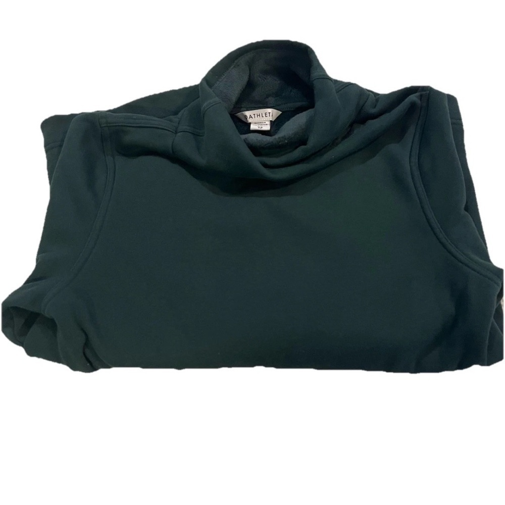 Athleta Cozy Karma Twist Neck Sweatshirt – Cypress Green Sz XS - Picture 4 of 4